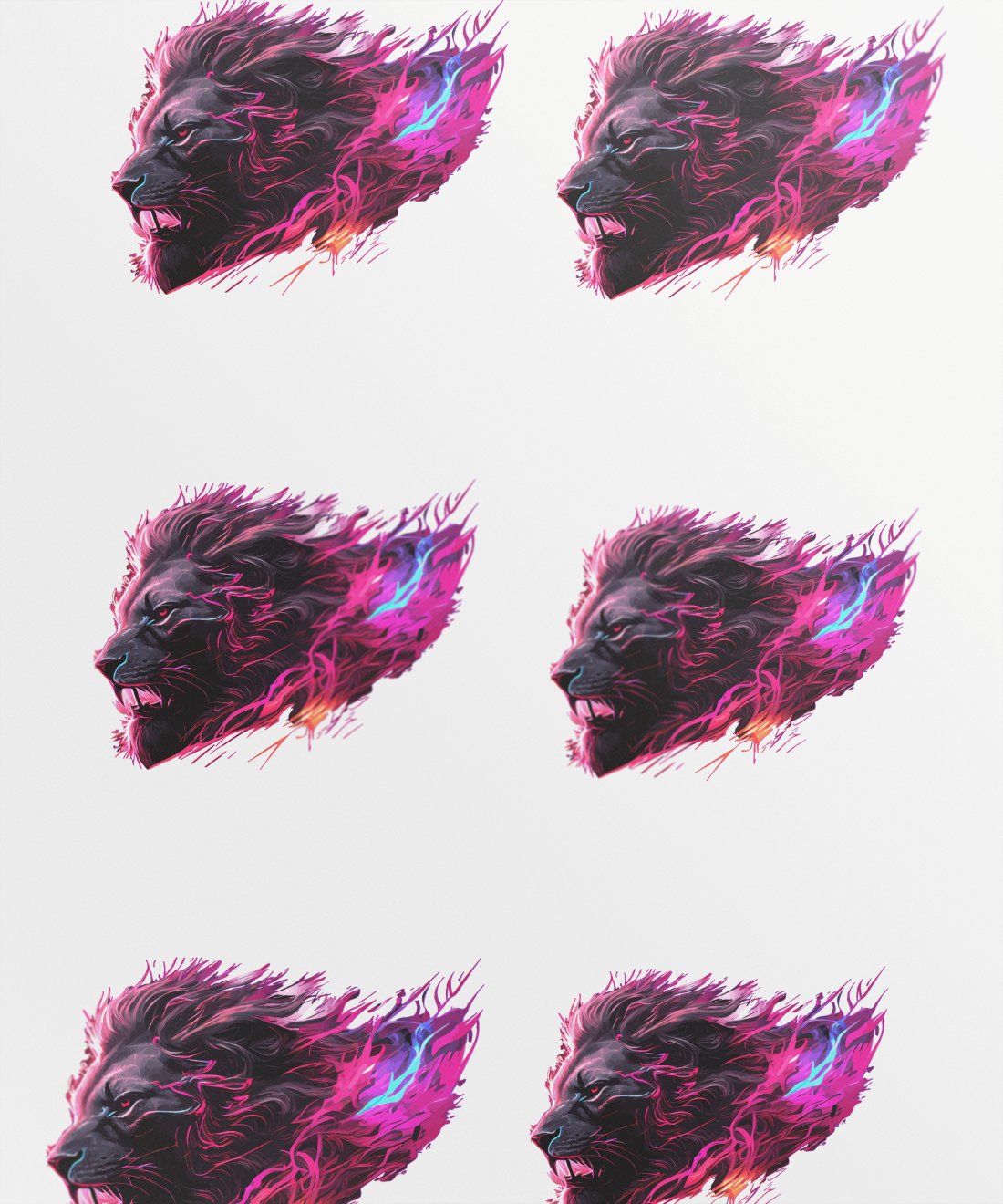 vibrant-lion-portrait-with-colorful-digital-illustration - Image 1