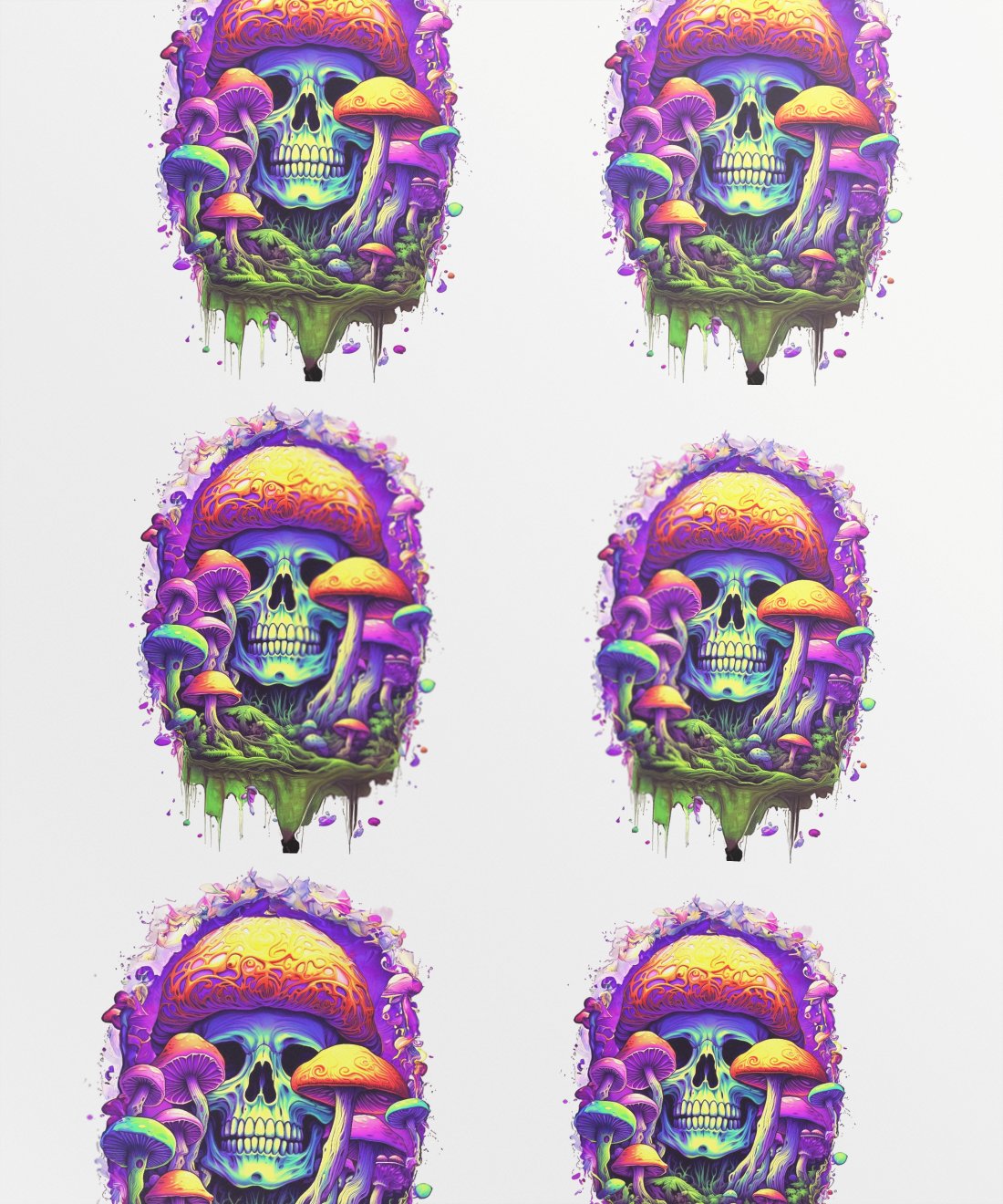 the_skull_and_mushroom_design_with_a_girl_wearing_a__b2ed024f-f315-40ee-bc4d-2e6b6bde2348 - Image 1