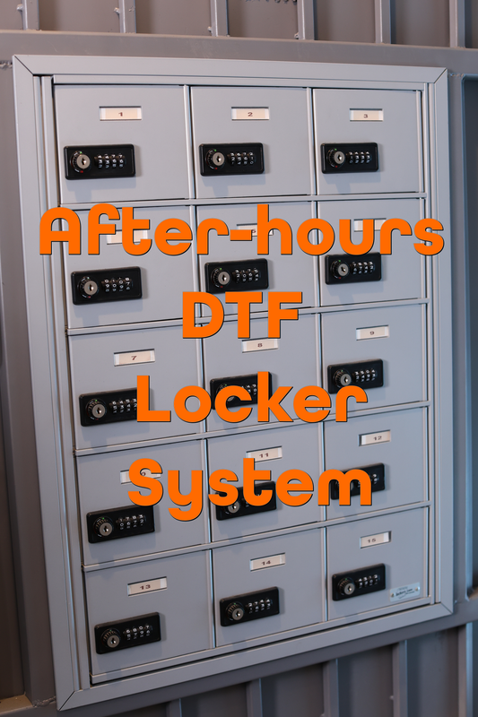 Transfer Superstars after-hours DTF locker pickup station in Los Angeles