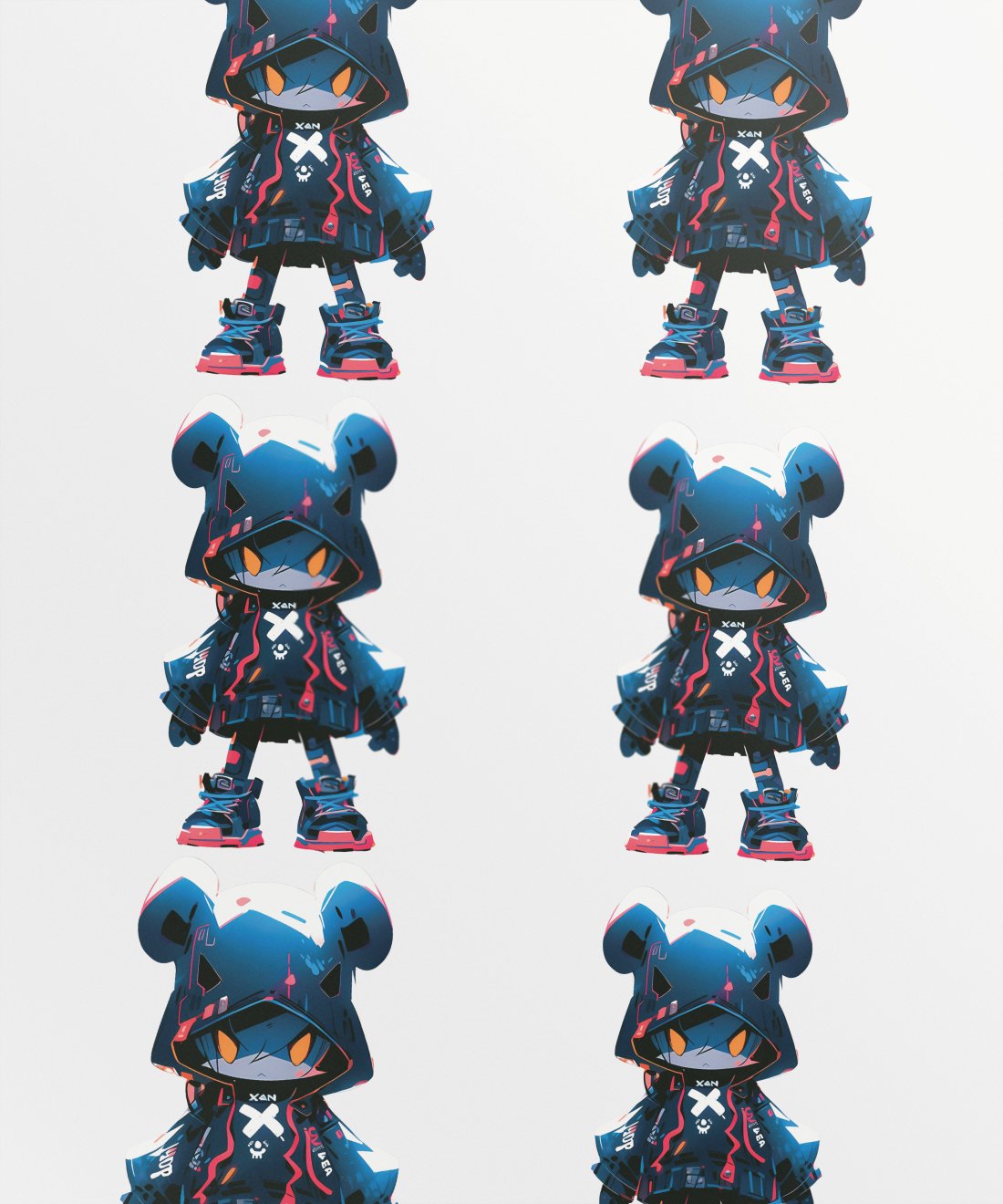 whimsical-black-hooded-jacket-cartoon-character - Image 1