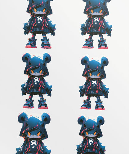 whimsical-black-hooded-jacket-cartoon-character - Image 1