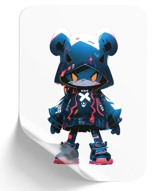 whimsical-black-hooded-jacket-cartoon-character - DTF Single Peel WB