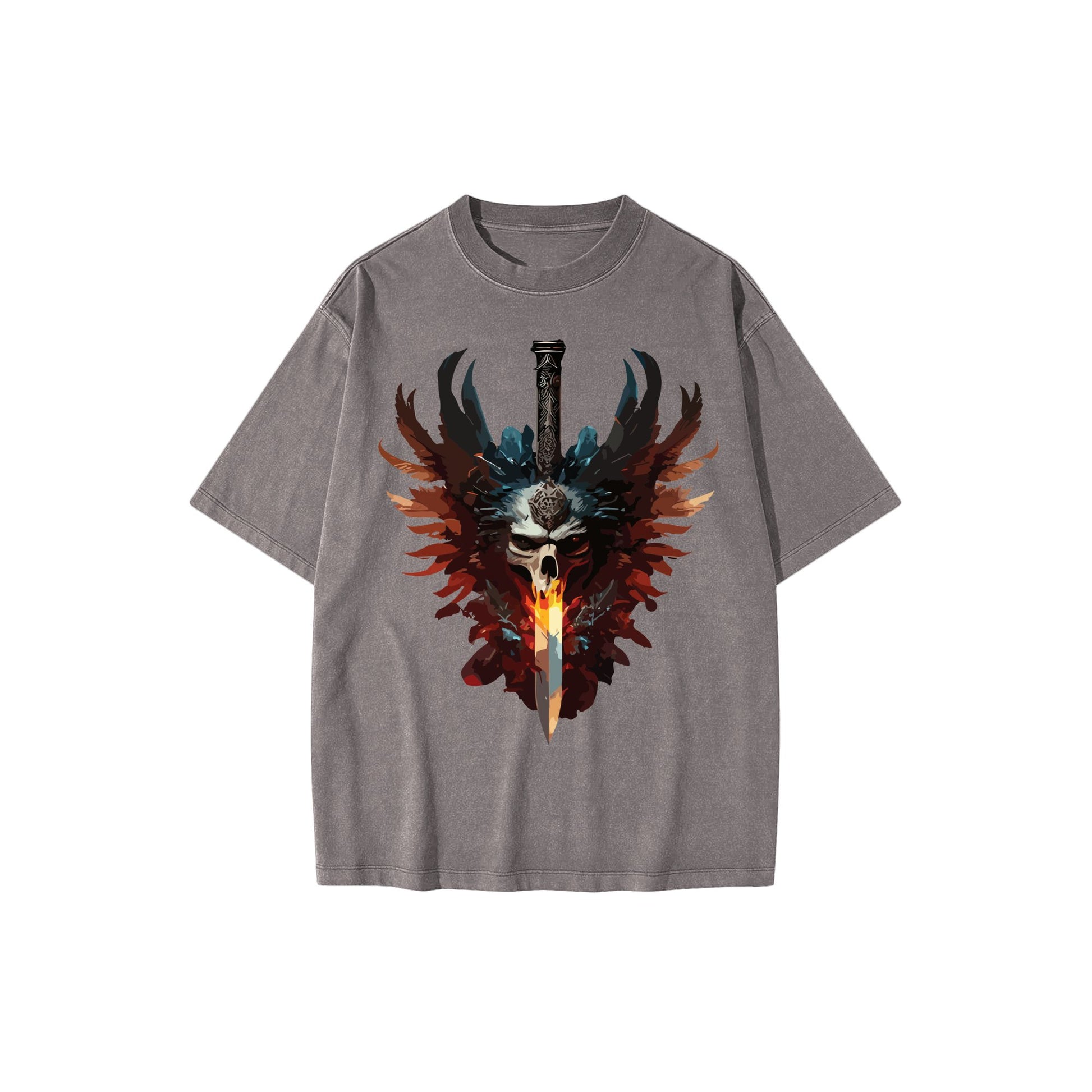 skull-warrior_-feathers-and-sword-of-power - Front