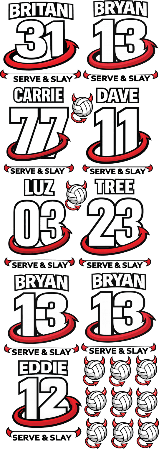 DTF Transfers By Size