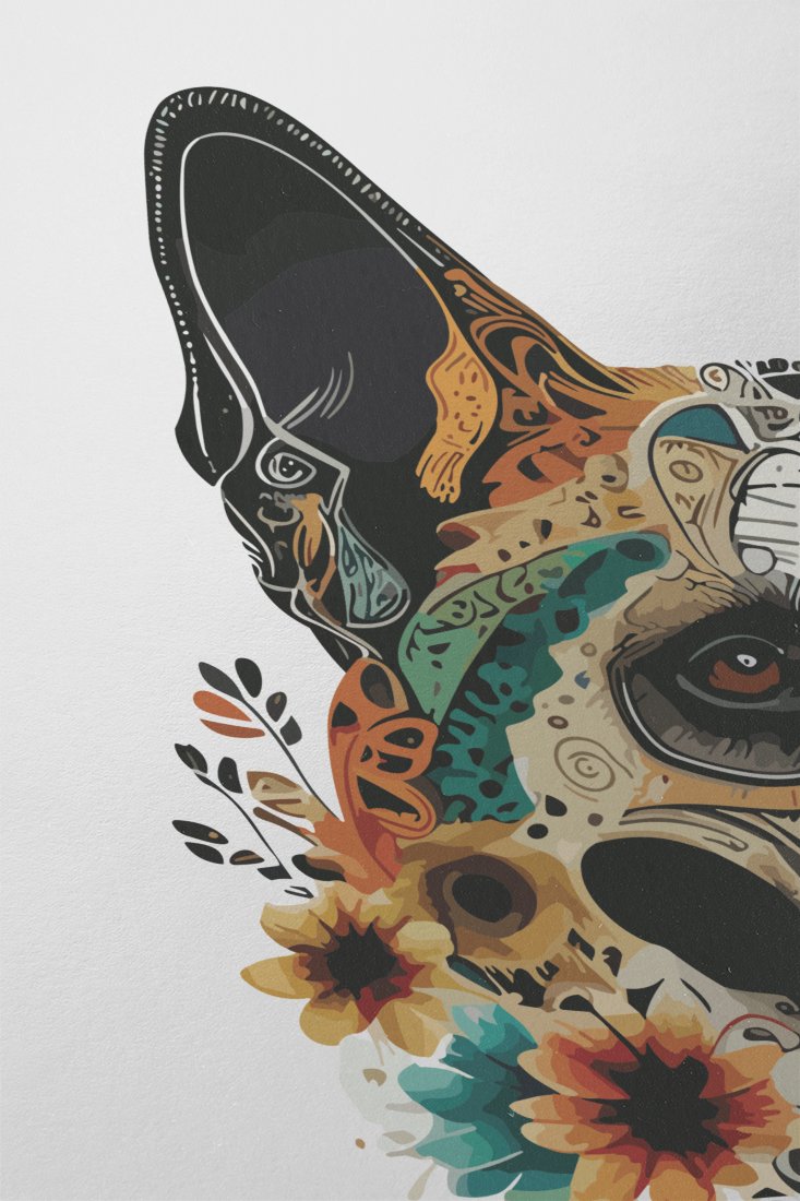 skull-faced-dog-surrounded-by-flowers_-unique-and-intriguing-artistic-expression - Image 2
