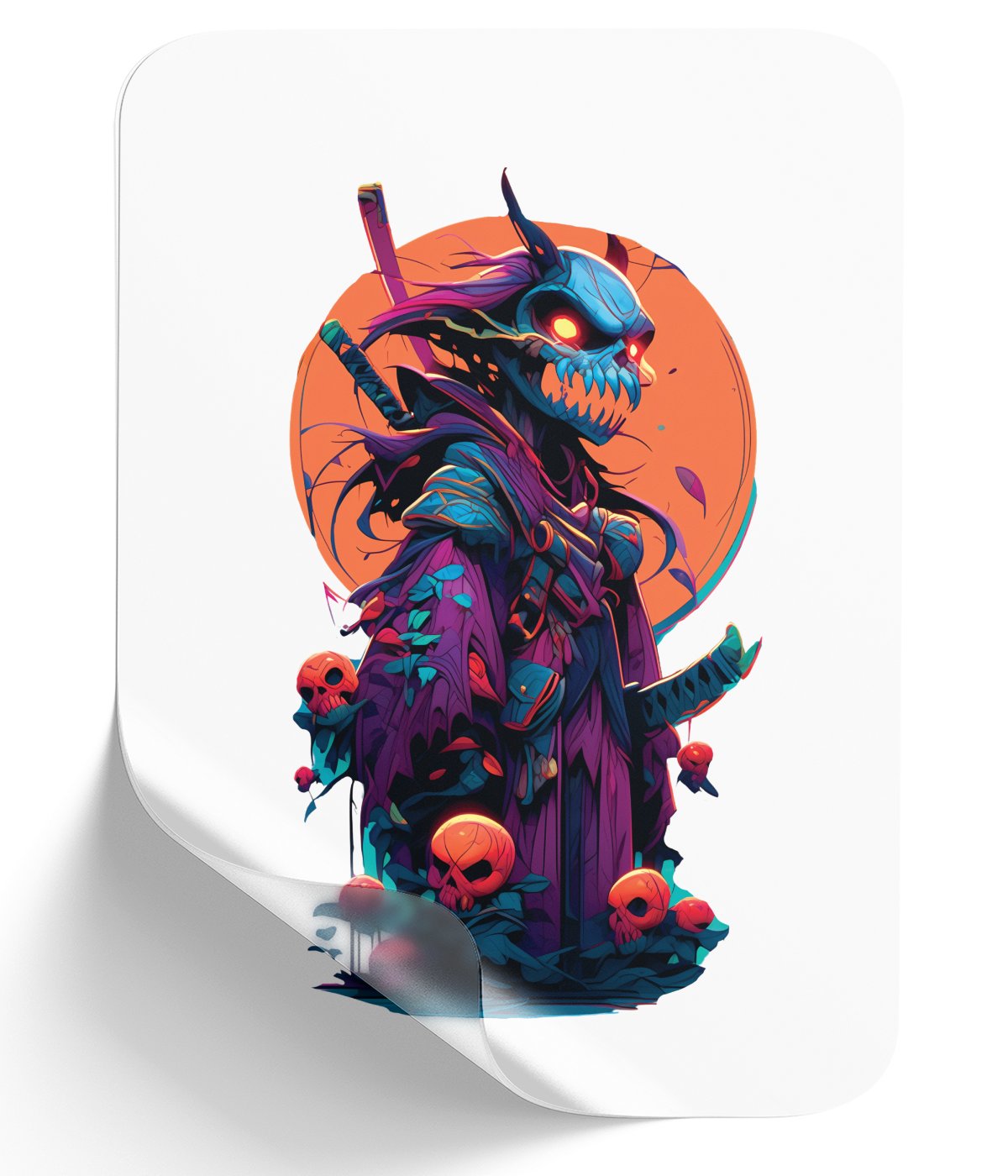 colorful-samurai-warrior-dtf-single-peel-wb
