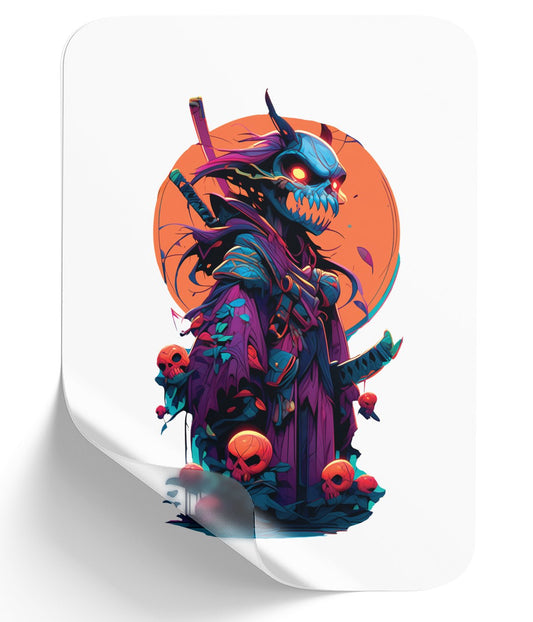 colorful-samurai-warrior-dtf-single-peel-wb